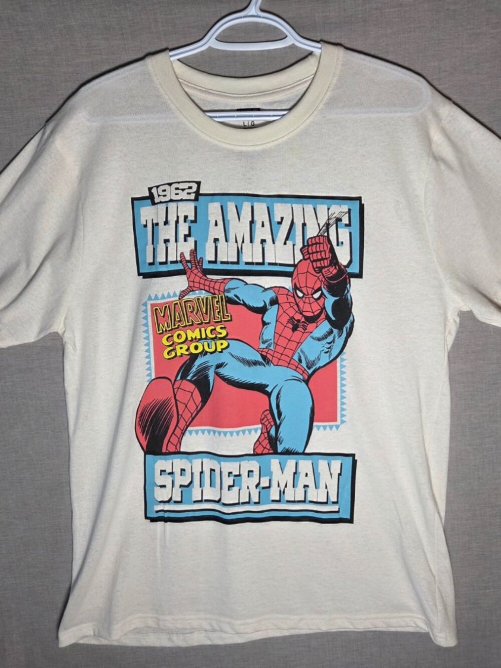 Marvel Amazing Spider-Man Wanted Comic T-Shirt White Men’s Large NWT
